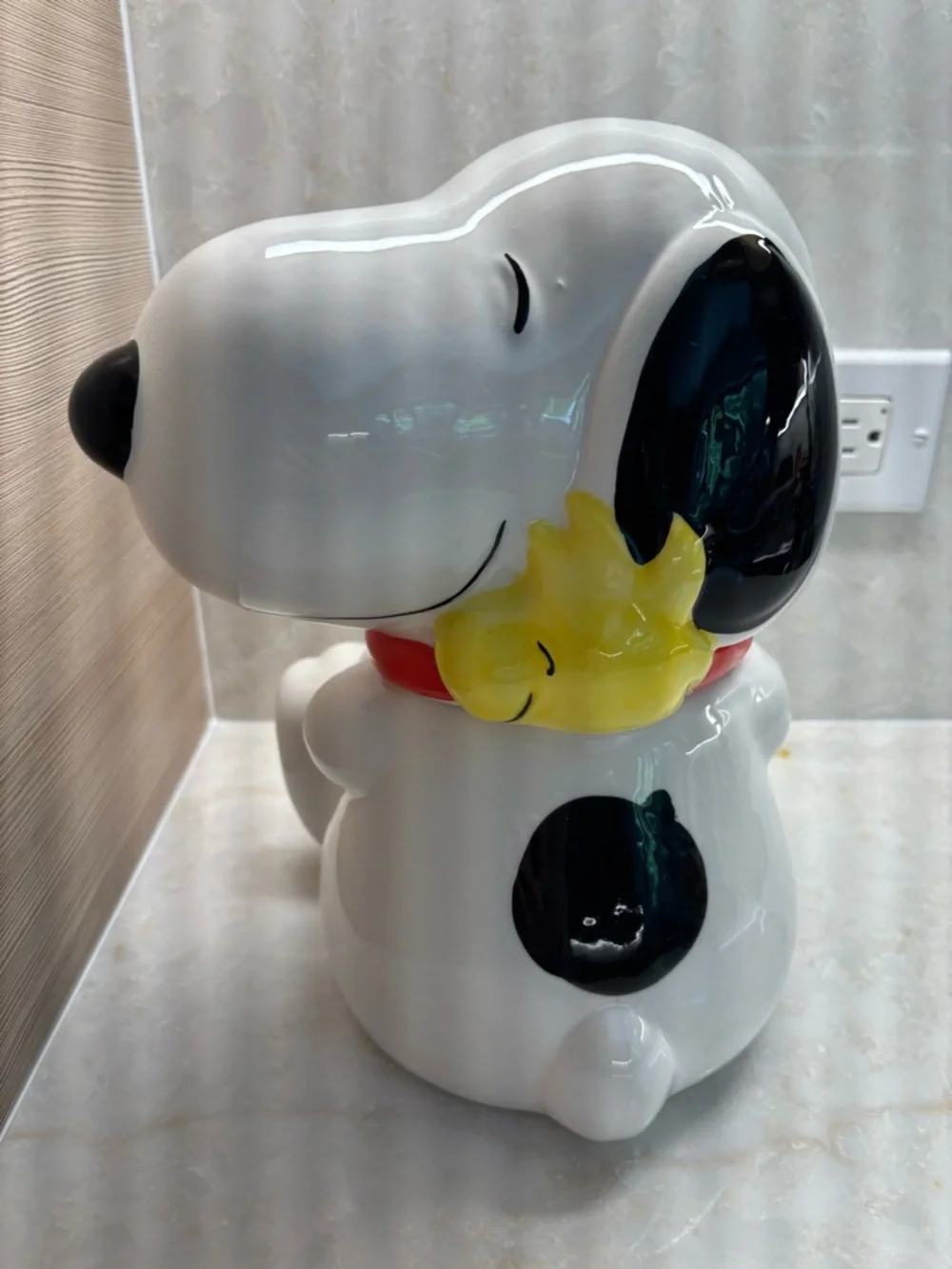 NWT Snoopy & Woodstock Ceramic Cookie/Treat Jar